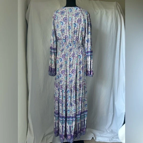 Bohemian Chic Style Floral Maxi Dress Size XS NWOT - Picture 6 of 15